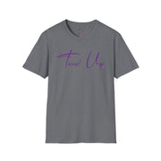 Tassel Up Purple Cursive Unisex Softstyle T-Shirt