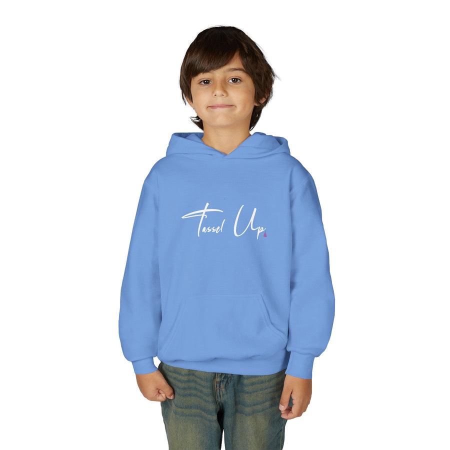Tassel Up Cursive Youth Heavy Blend Hoodie