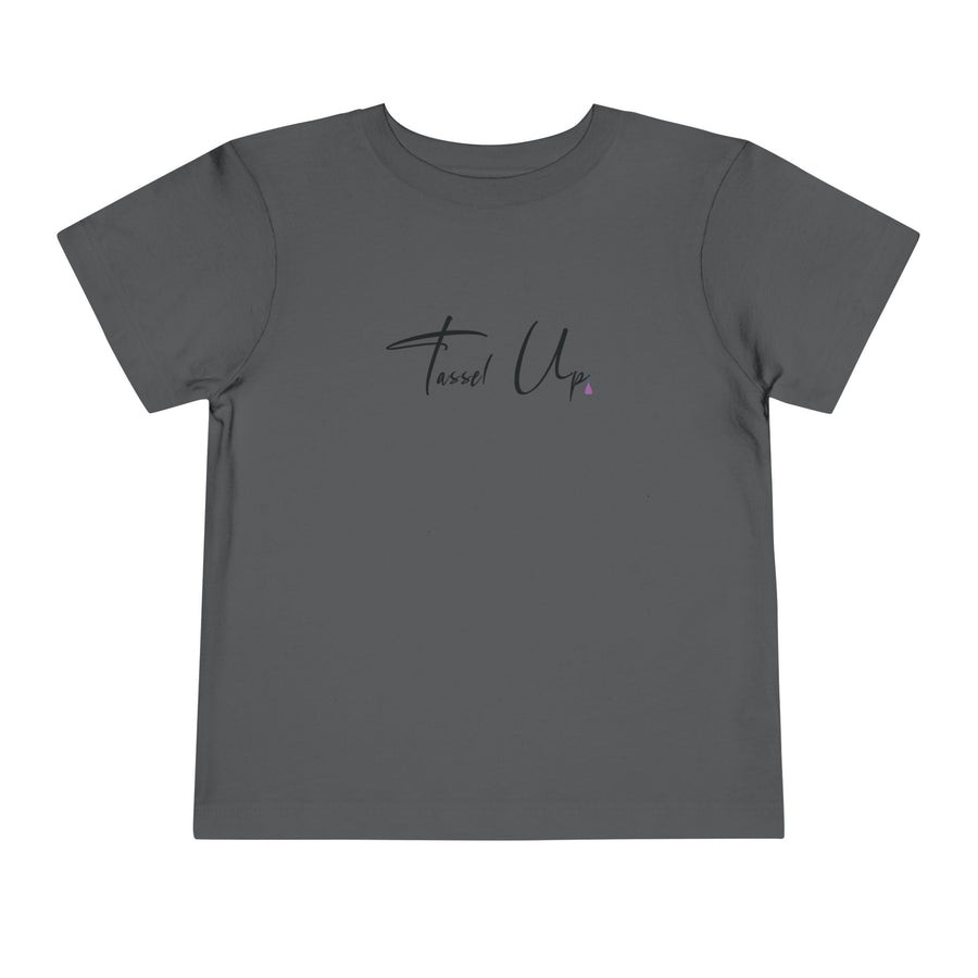 Tassel Up Cursive Toddler Short Sleeve Tee