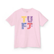 TUFJ Multi Color Repeat Kids Heavy Cotton™ Tee