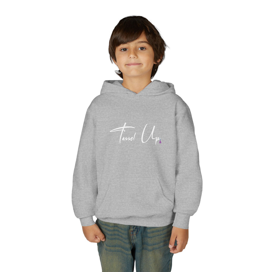 Tassel Up Cursive Youth Heavy Blend Hoodie