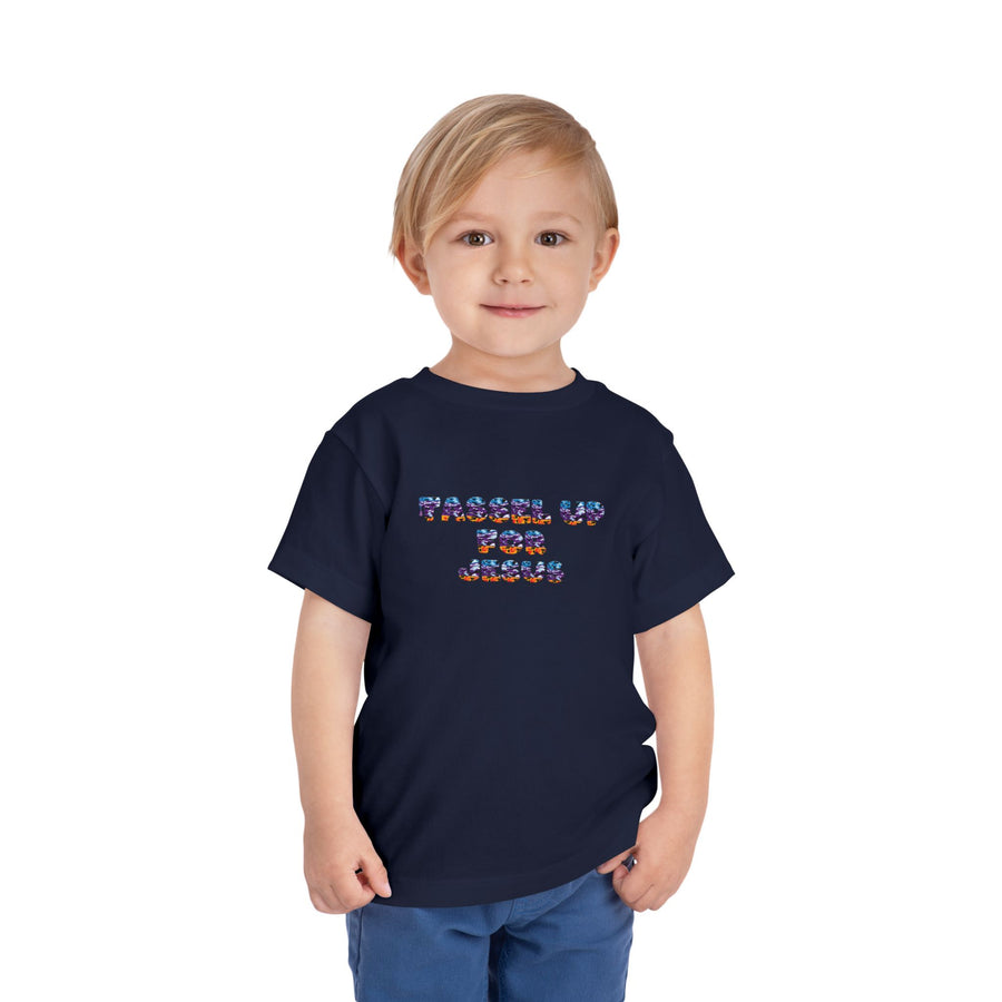 Tassel Up For Jesus Camo Toddler Short Sleeve Tee