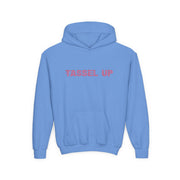 Tassel Up Repeat Red Letters Youth Heavy Blend Hoodie