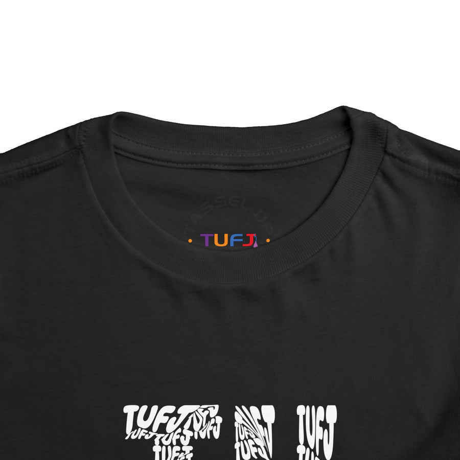 TUFJ White Letter Toddler Short Sleeve Tee