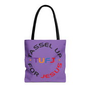 Purple Tassel Up For Jesus Logo Tote Bag