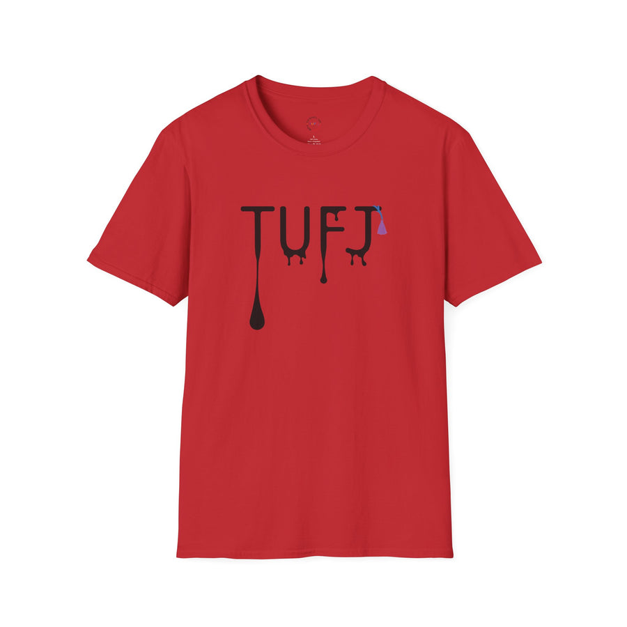 TUFJ Black Print Drip Unisex Softstyle T-Shirt