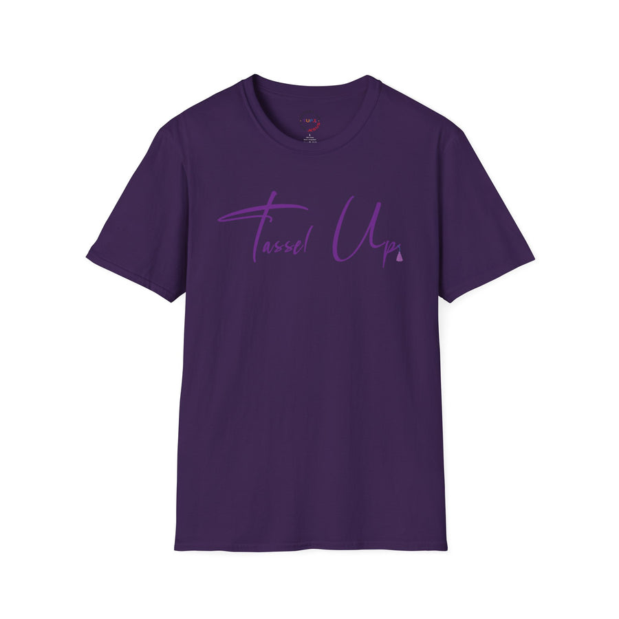 Tassel Up Purple Cursive Unisex Softstyle T-Shirt