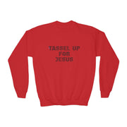 Tassel Up For Jesus Repeat Youth Crewneck Sweatshirt