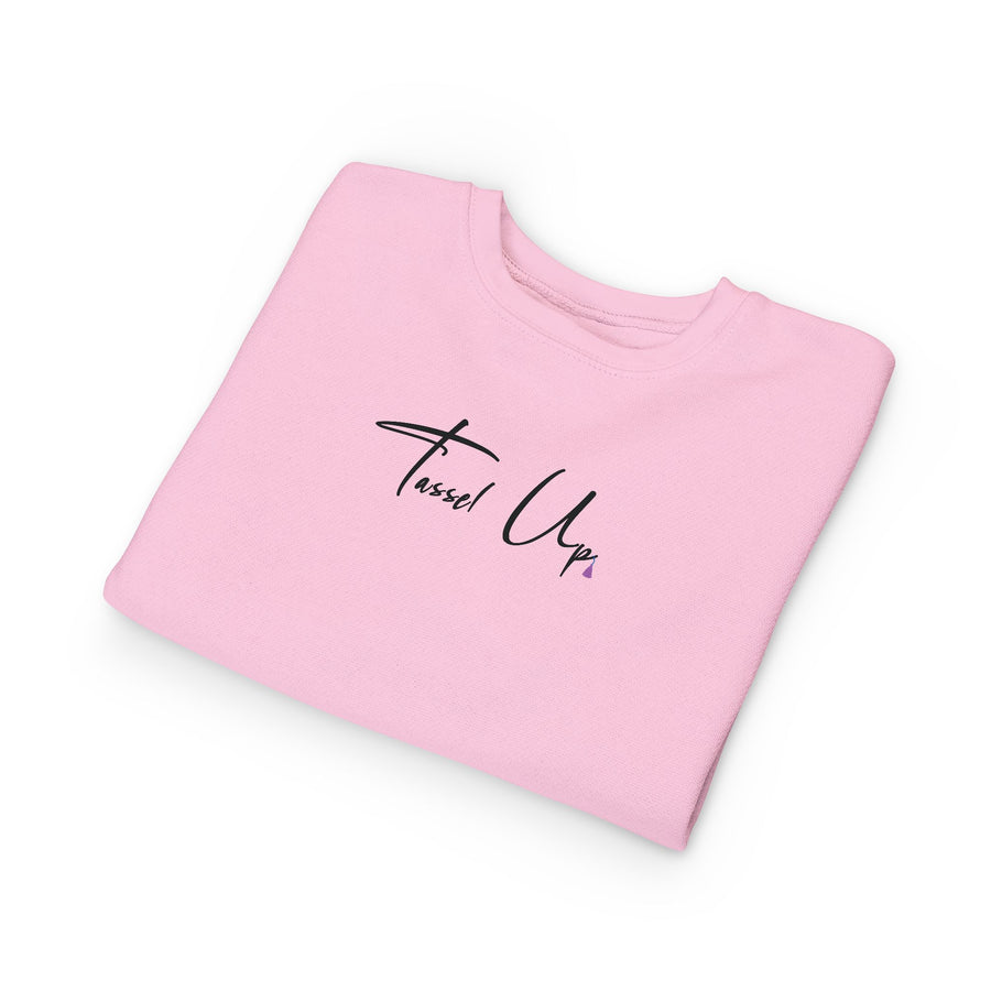 Tassel Up Cursive Toddler Sweatshirt