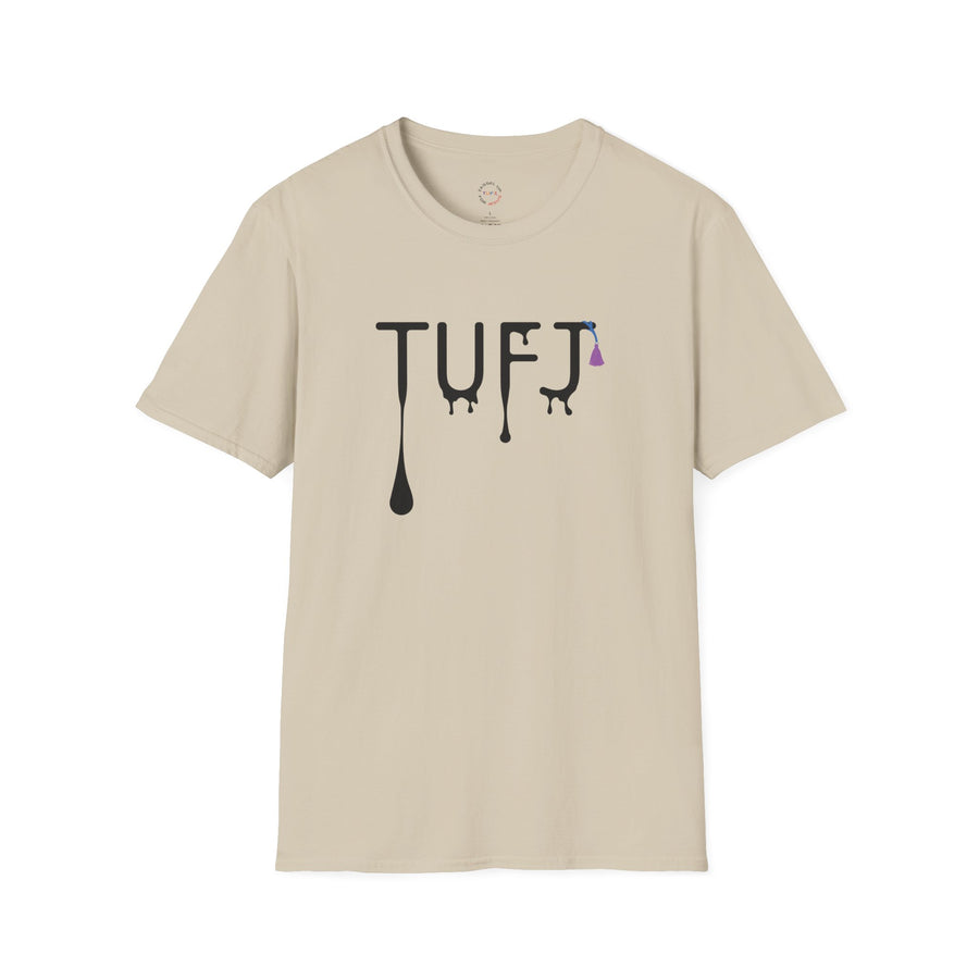 TUFJ Black Print Drip Unisex Softstyle T-Shirt