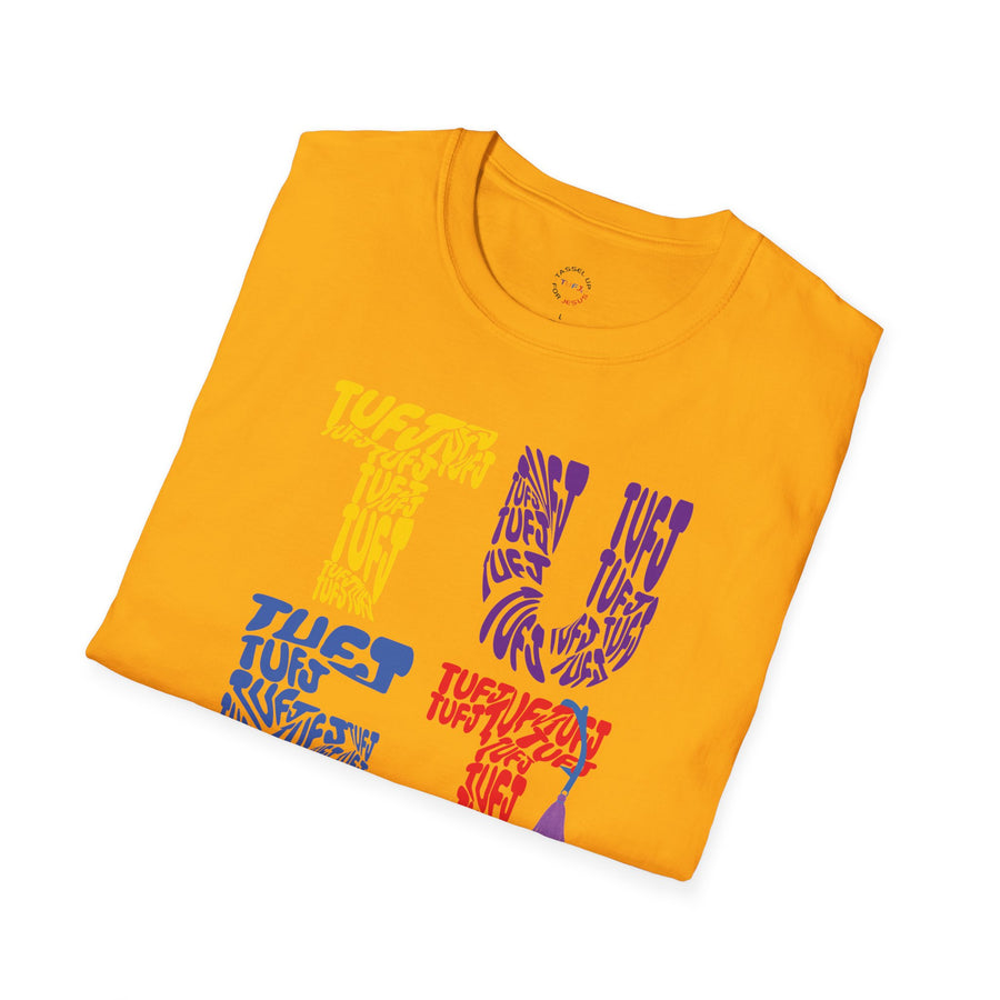TUFJ Multi Color Repeat Unisex Softstyle T-Shirt