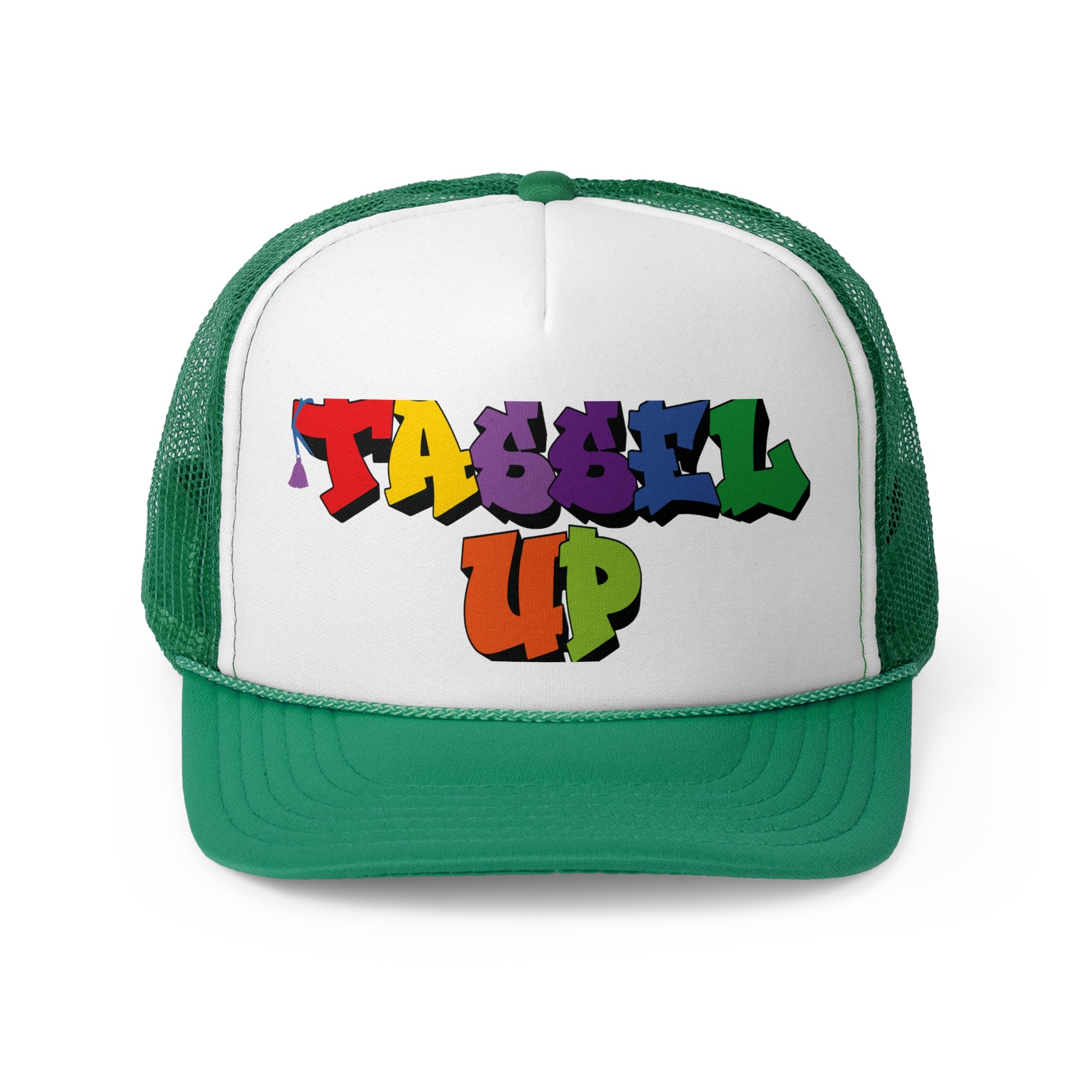 Tassel Up Graffiti Trucker Cap