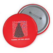 Red Numbers 15 : 37 - 41 Bible Verse Pin Buttons