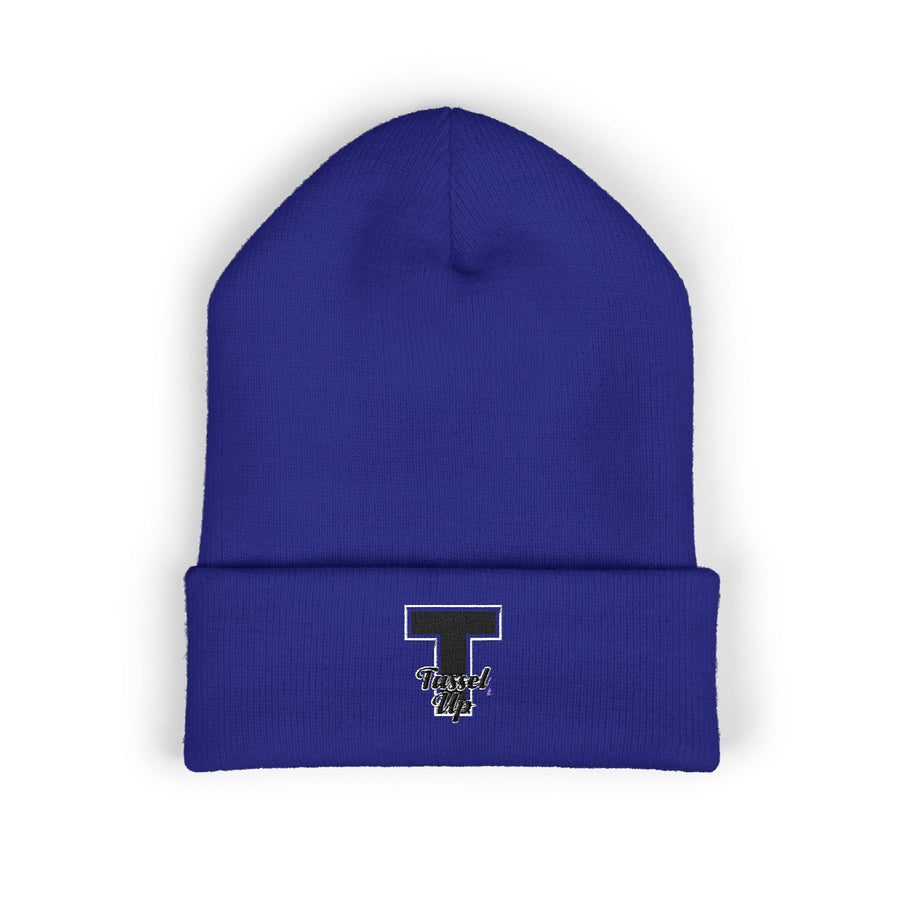 Tassel T Up Cuffed Beanie