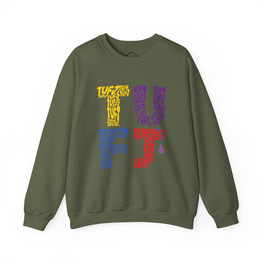 TUFJ Multicolor Repeat Unisex Sweatshirt
