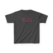 Tassel Up Pink Cursive Kids Heavy Cotton™ Tee