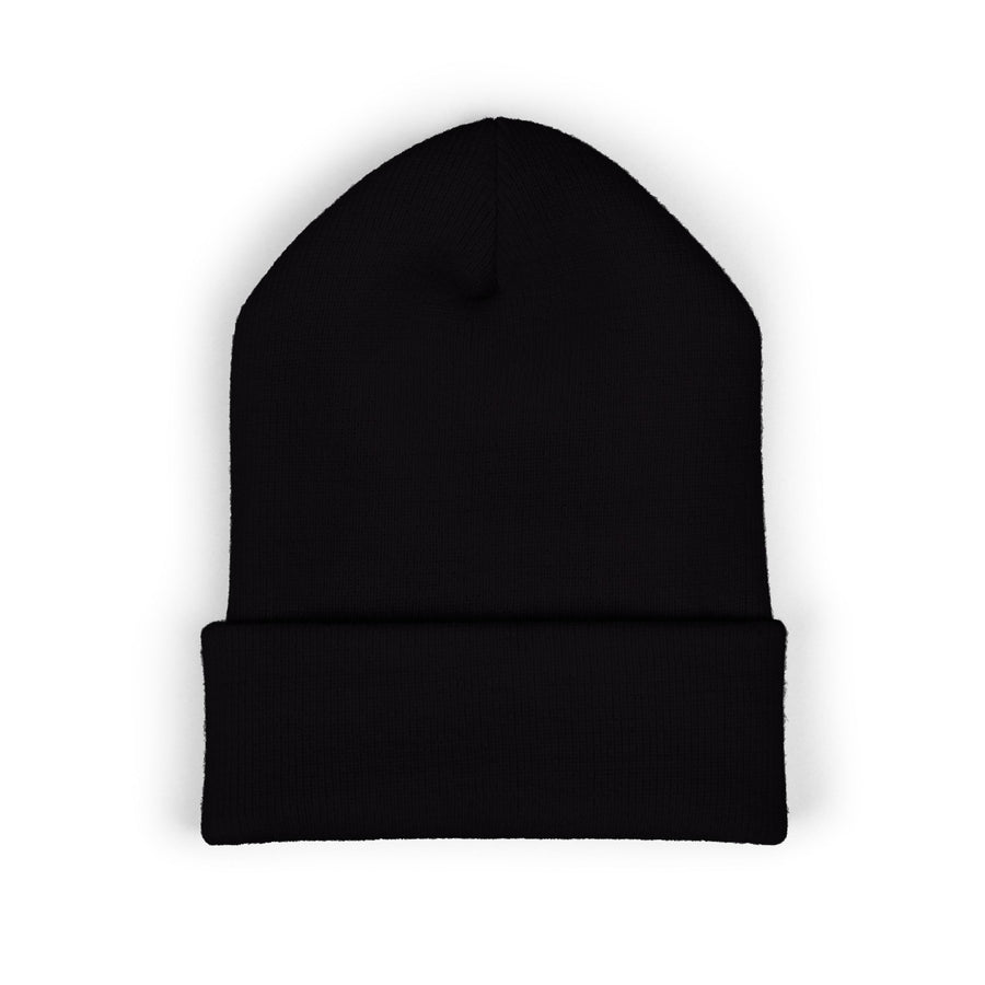 Tassel Up Graffiti Cuffed Beanie