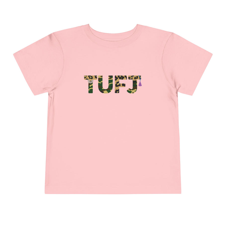 TUFJ Camo Leopard And Pearls Toddler Short Sleeve Tee