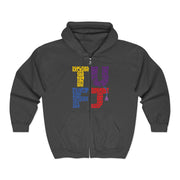 TUFJ Multicolor Repeat Unisex Heavy Blend Full Zip Hoodie
