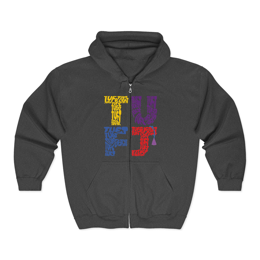 TUFJ Multicolor Repeat Unisex Heavy Blend Full Zip Hoodie