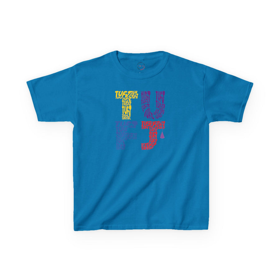 TUFJ Multi Color Repeat Kids Heavy Cotton™ Tee