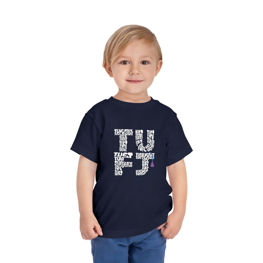TUFJ White Letter Toddler Short Sleeve Tee