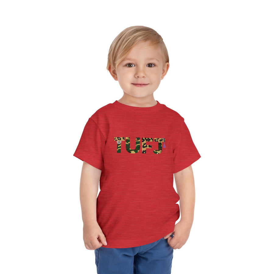 TUFJ Camo Leopard And Pearls Toddler Short Sleeve Tee