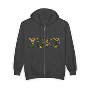 TUFJ Camo Leopard And Pearls Unisex Heavy Blend Full Zip Hoodie