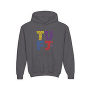 TUFJ Multicolor Repeat Youth Heavy Blend Hoodie