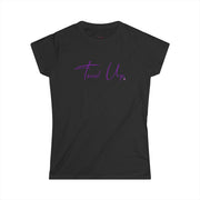 Tassel Up Purple Cursive Women's Cut Softstyle Tee