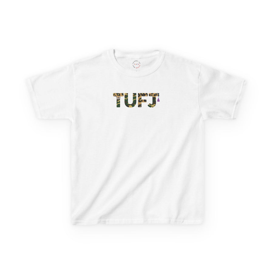 TUFJ Camo Leopard And Pearls Kids Heavy Cotton™ Tee