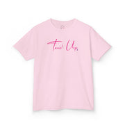 Tassel Up Pink Cursive Kids Heavy Cotton™ Tee