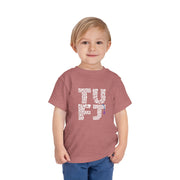 TUFJ White Letter Toddler Short Sleeve Tee