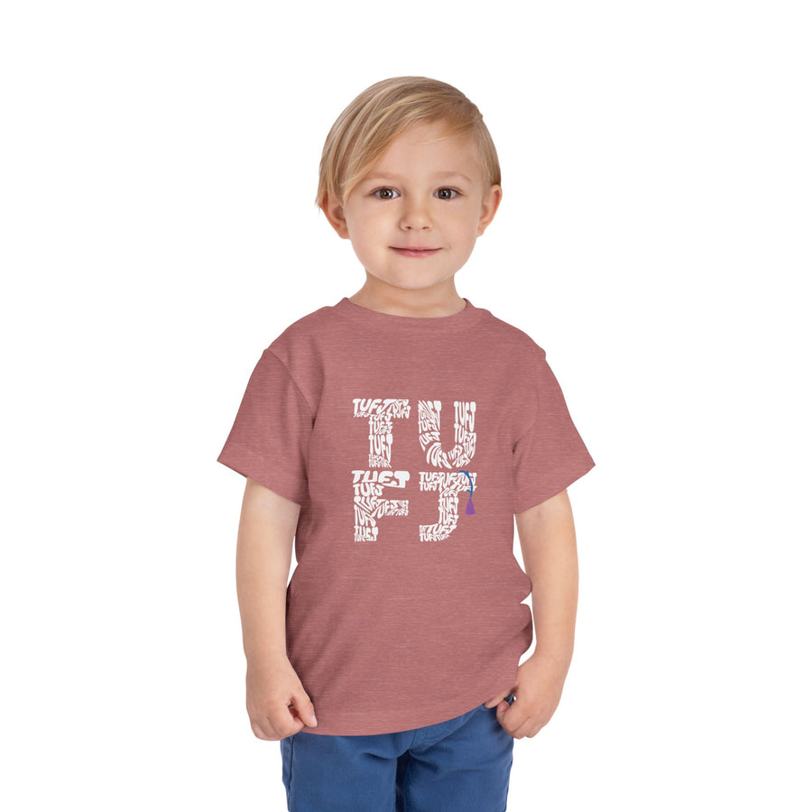 TUFJ White Letter Toddler Short Sleeve Tee
