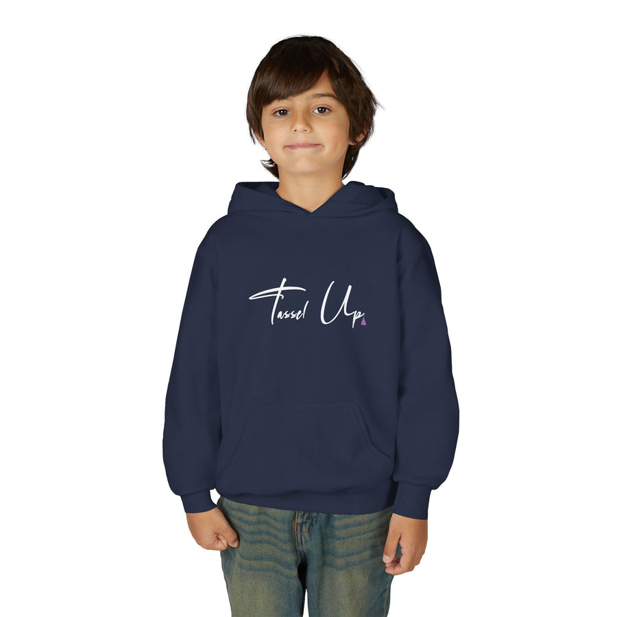 Tassel Up Cursive Youth Heavy Blend Hoodie
