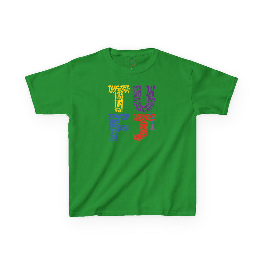 TUFJ Multi Color Repeat Kids Heavy Cotton™ Tee