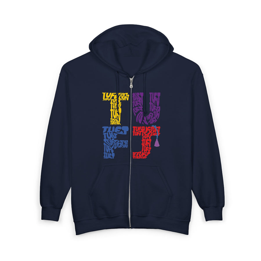 TUFJ Multicolor Repeat Unisex Heavy Blend Full Zip Hoodie