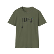 TUFJ Black Print Drip Unisex Softstyle T-Shirt