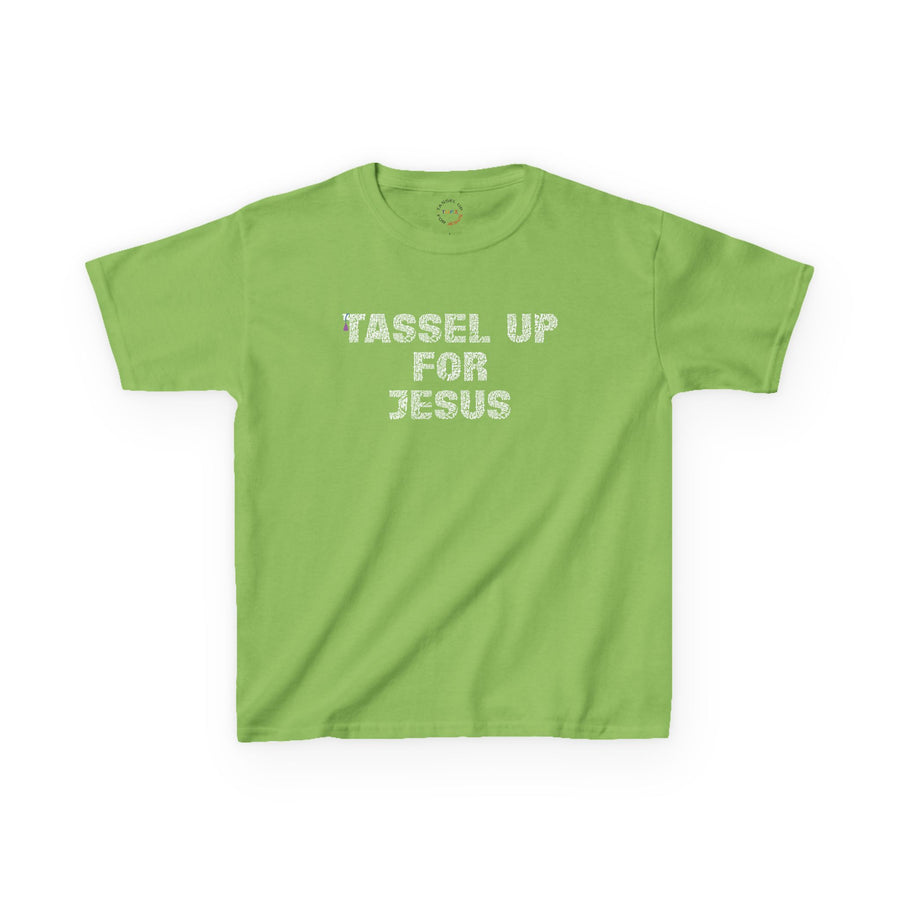 Tassel Up For Jesus Repeat Kids Heavy Cotton™ Tee