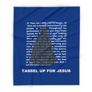 Blue Numbers 15: 37- 41 Bible Verse Arctic Fleece Blanket