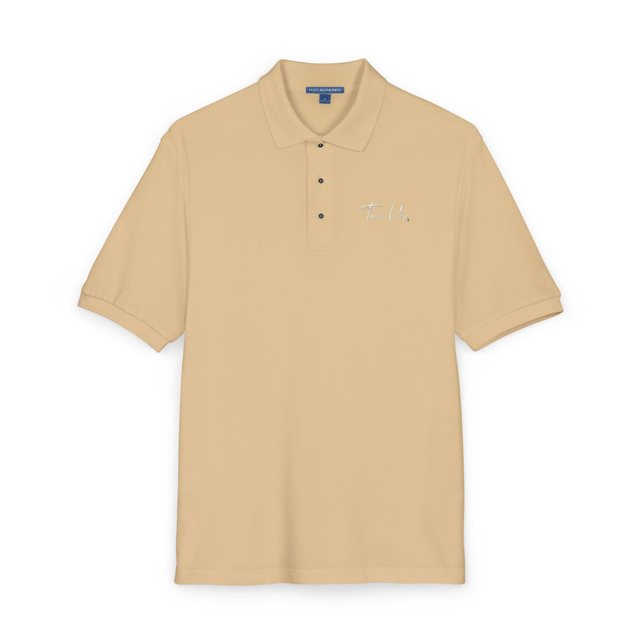 Tassel Up Cursive Unisex Polo Shirt (Embroidery)