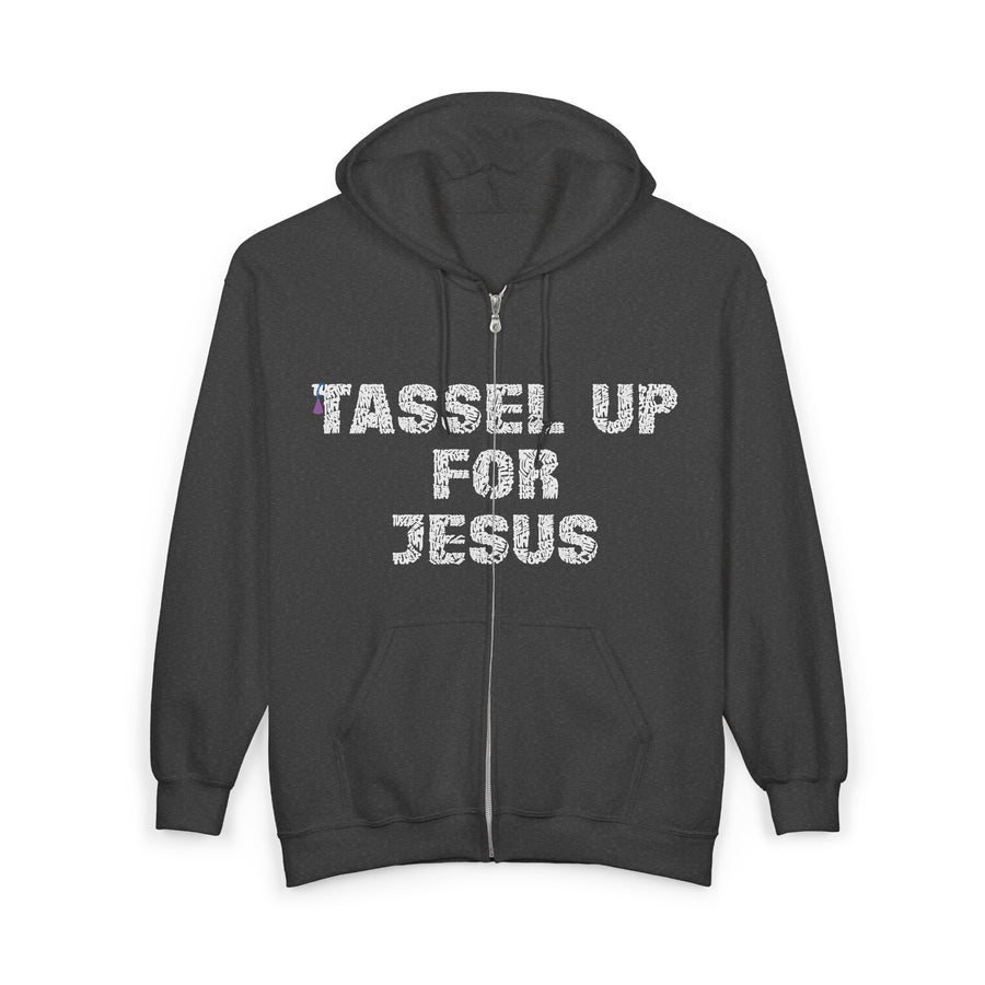 Tassel Up For Jesus Repeat Unisex Heavy Blend Full Zip Hoodie