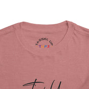Tassel Up Cursive Toddler Short Sleeve Tee