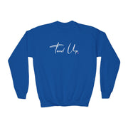 Tassel Up Cursive Youth Crewneck Sweatshirt