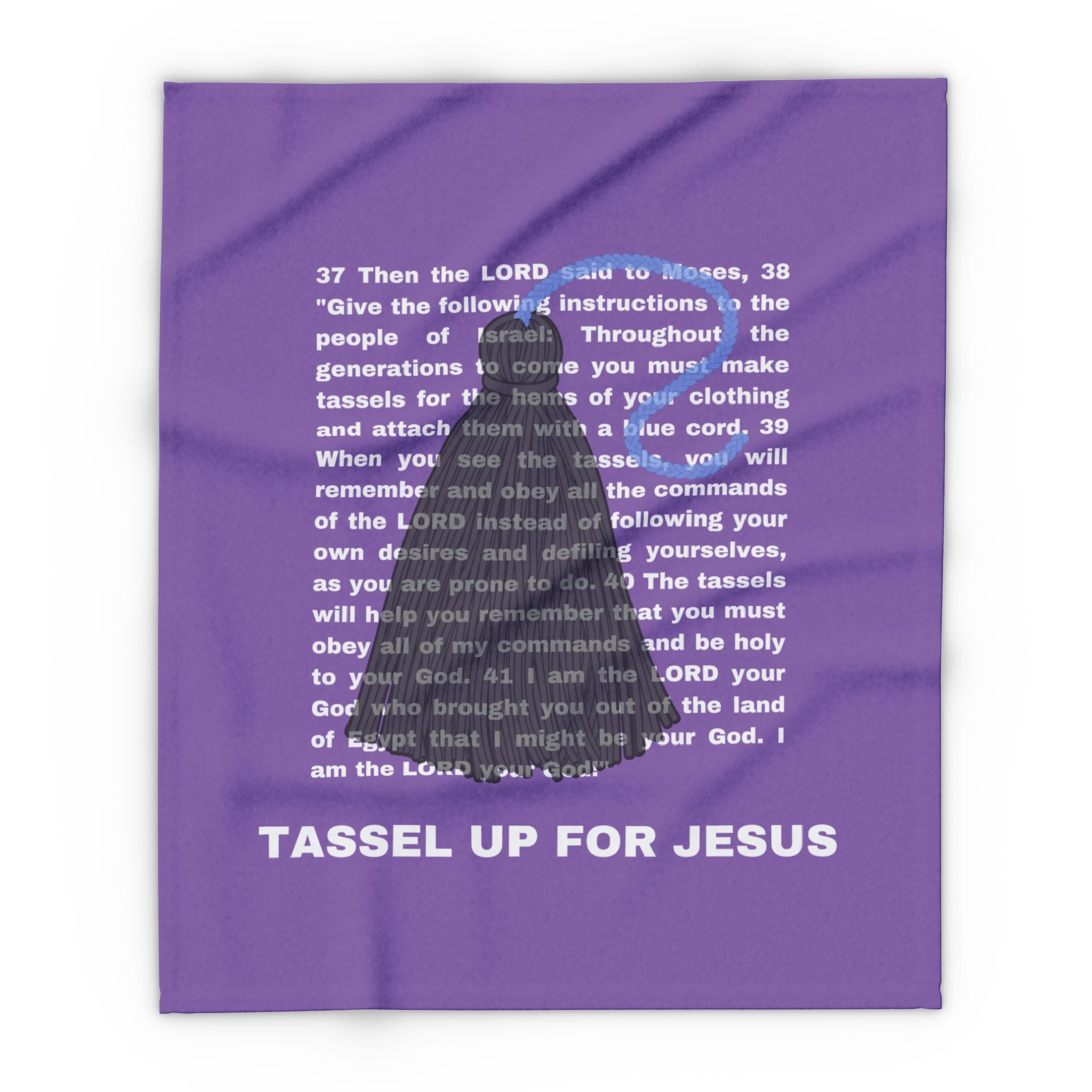 Purple Numbers 15 : 37 - 41 Bible Verse Arctic Fleece Blanket