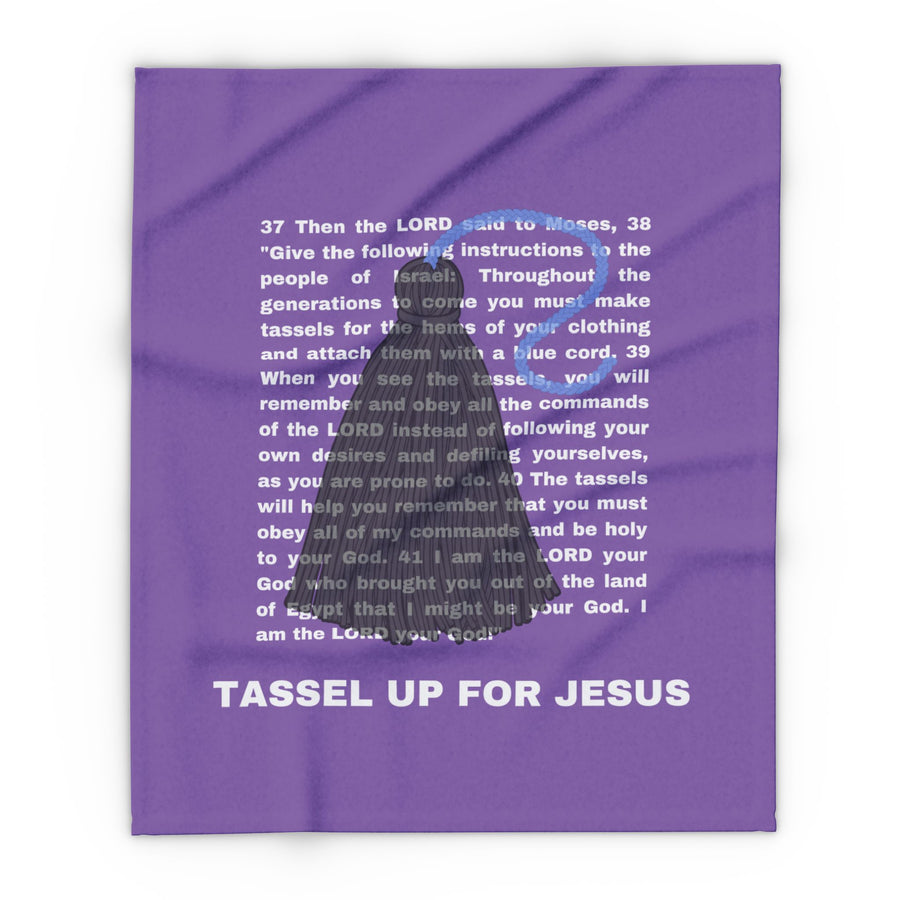 Purple Numbers 15 : 37 - 41 Bible Verse Arctic Fleece Blanket