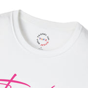 Tassel Up Pink Cursive Softstyle Unisex T-Shirt
