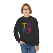 TUFJ Multicolor Repeat Youth Crewneck Sweatshirt
