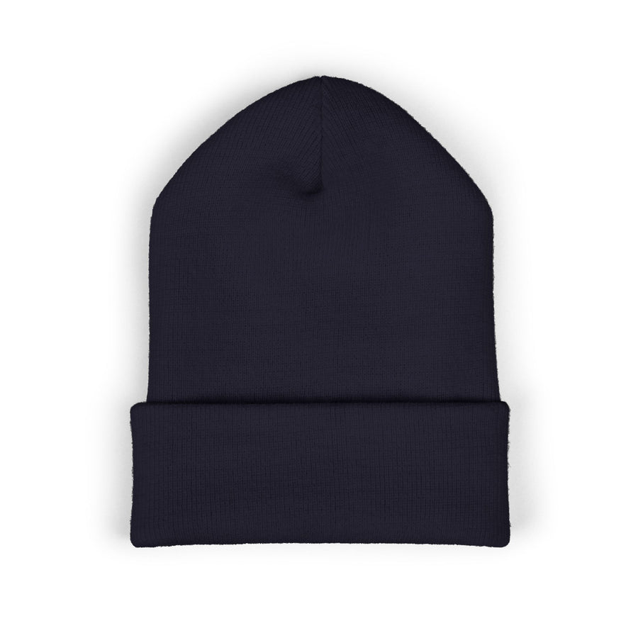 Tassel Up Cursive Cuffed Beanie