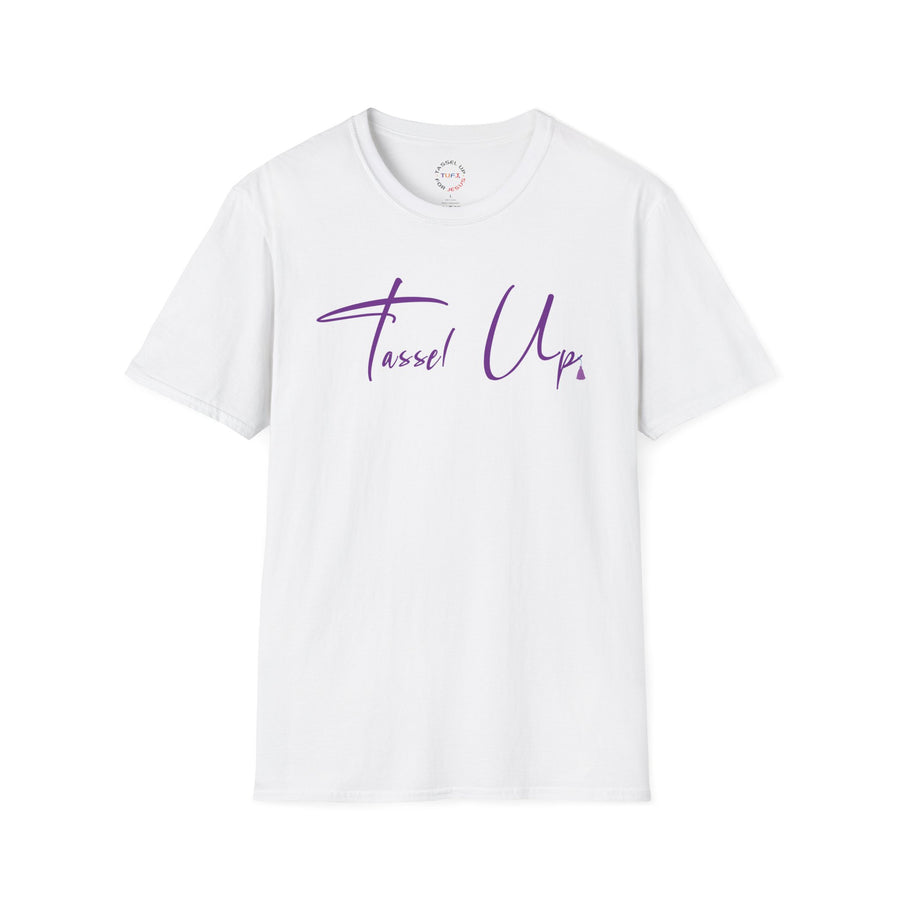 Tassel Up Purple Cursive Unisex Softstyle T-Shirt